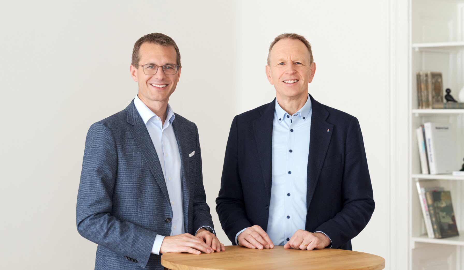 Von links: Christoph Aeschlimann, Group CEO; Michael Rechsteiner, Präsident des Verwaltungsrats