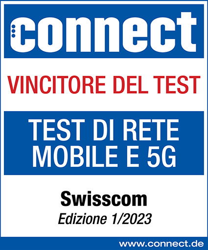 Logo connect test di rete mobile e 5g
