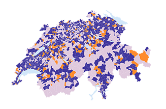 Karte der Schweiz