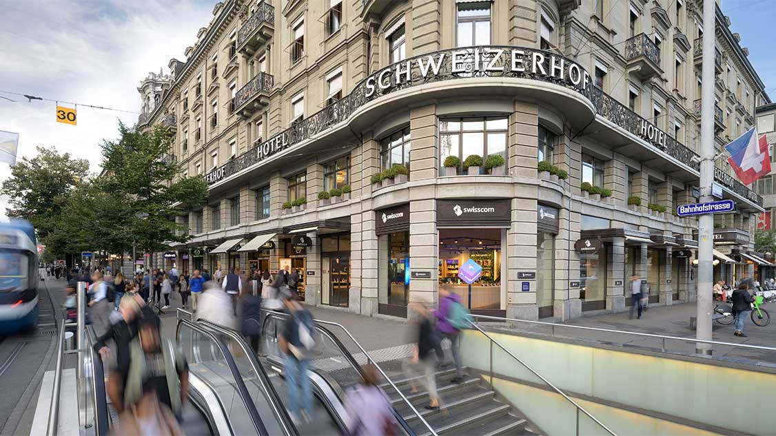 Der neue Swisscom Shop an der Bahnhofstrasse in Zürich