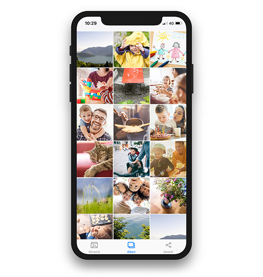 Telefono cellulare con diverse immagini