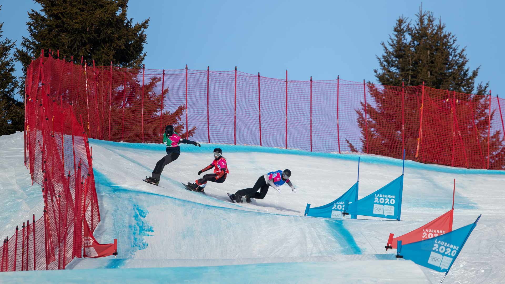 Snowboardfahren in Action