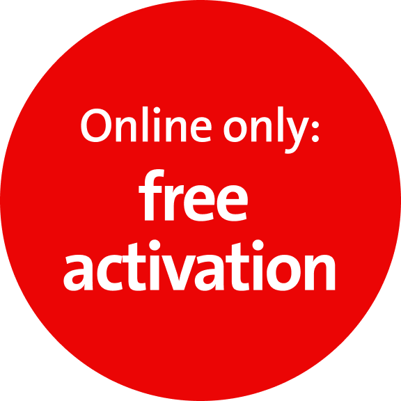 Online only: free activation