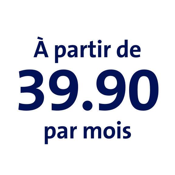 À partir de 39,90 par mois
