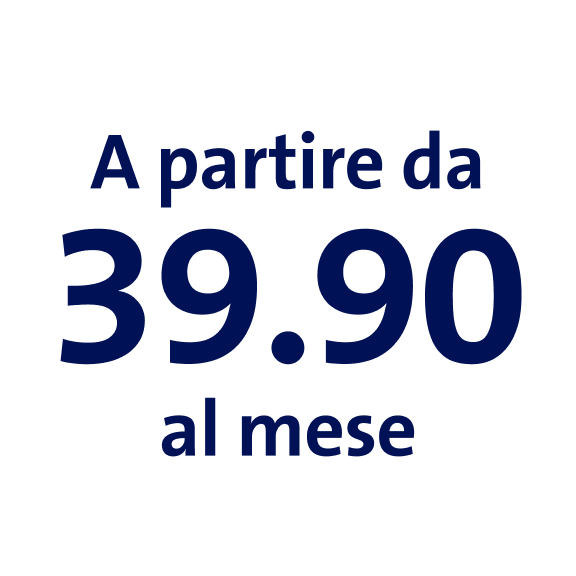 A partire da 39.90 al mese