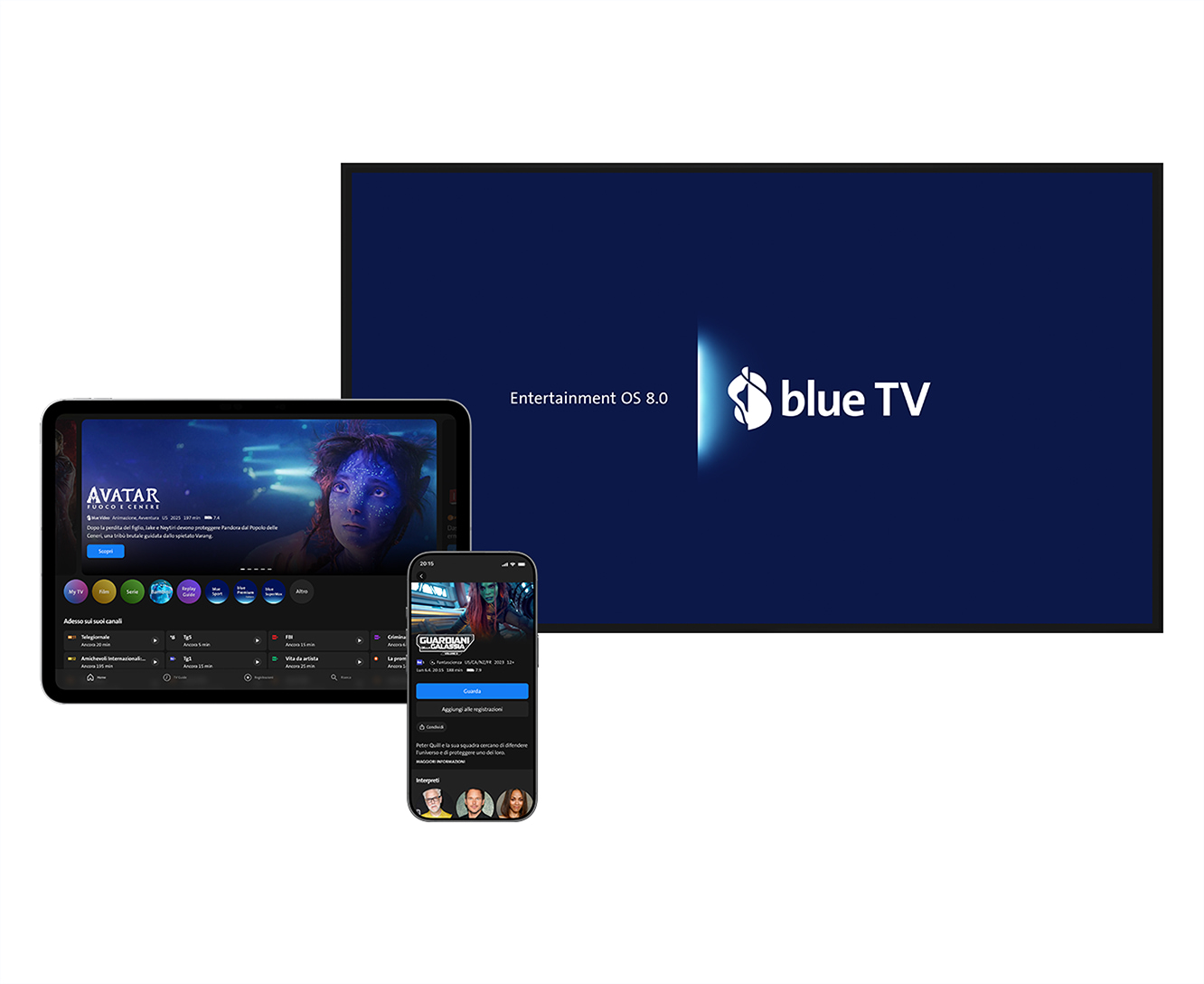 blue TV su Smart TV, tablet e smartphone