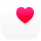 Icona dell’app Salute, un cuore rosa in un riquadro bianco