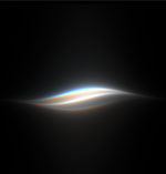 Eine mehrfarbige Welle aus Licht