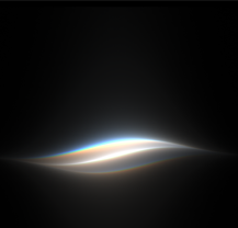 Eine mehrfarbige Welle aus Licht