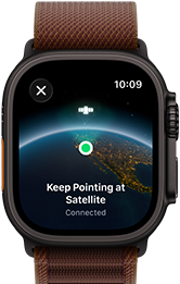 Apple Watch Ultra 4, cassa in titanio nero, connessione satellitare, lato destro, Digital Crown, tasto laterale in rilievo, cinturino Alpine Loop borgogna