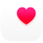 Icona dell’app Salute, un cuore rosa in un riquadro bianco
