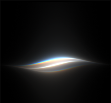 Eine mehrfarbige Welle aus Licht