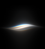 Eine mehrfarbige Welle aus Licht
