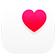 Health App Symbol, ein pinkes Herz in einem weissen Feld