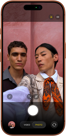 iPhone 17 Pro, Vorderansicht, Automatische Ausrichtung für Fotos Feature