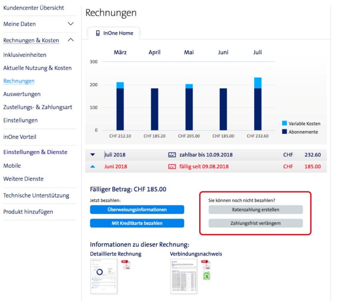 Rechnung bezahlen - Hilfe | Swisscom