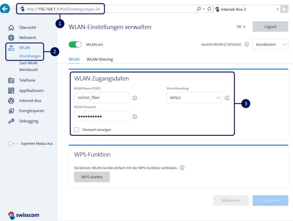 WLAN-Passwort und Name ändern - Hilfe | Swisscom