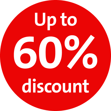 Up to 60% discount