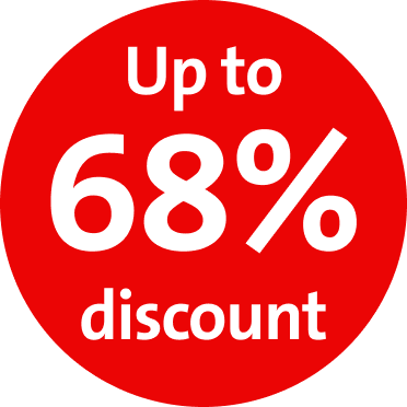 Up to 68% discount