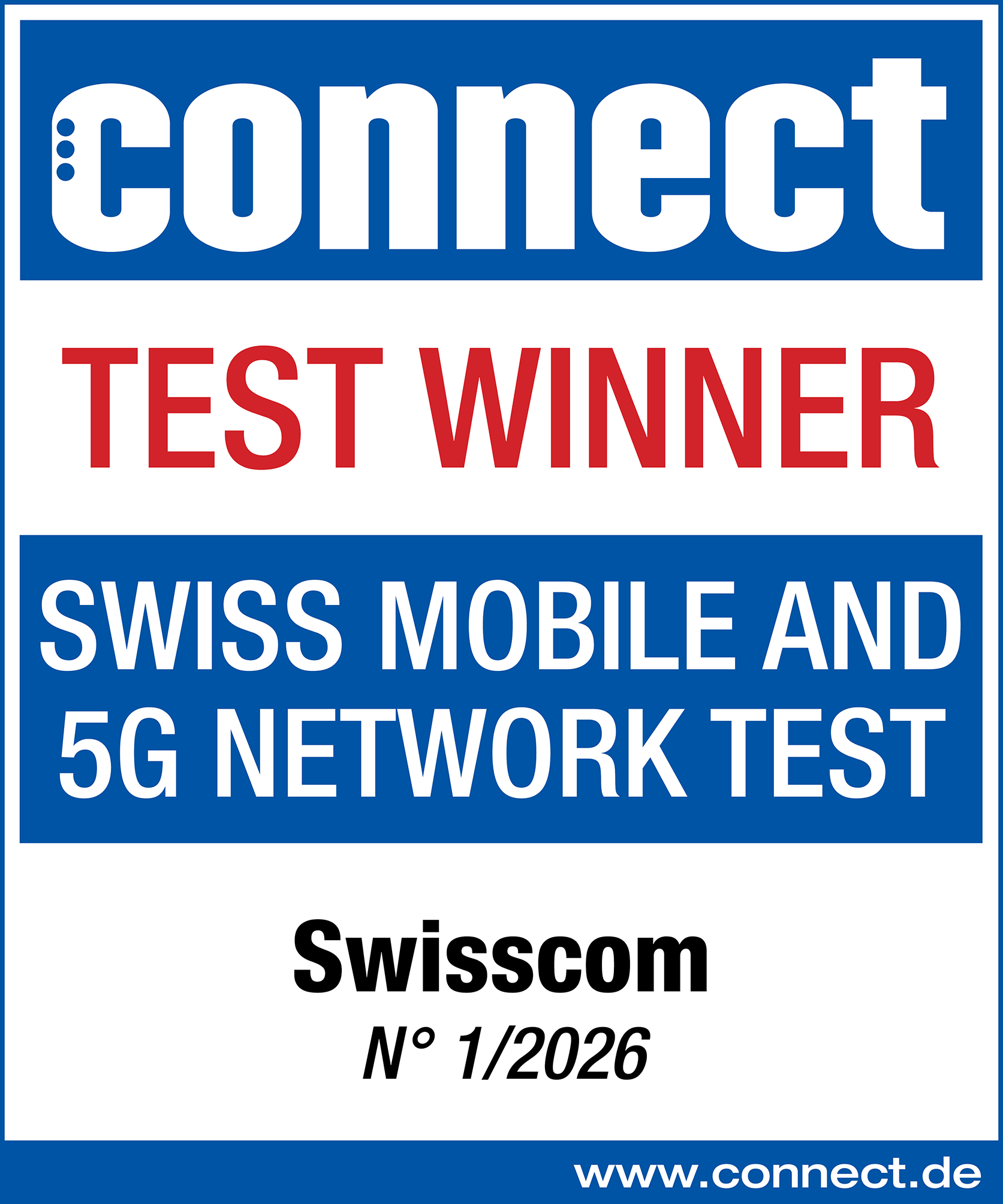 connect Testsieger: Mobilfunk- und 5G-Netztest, Swisscom Heft 1/2024