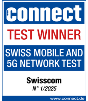 connect Testsieger: Mobilfunk- und 5G-Netztest, Swisscom Heft 1/2024