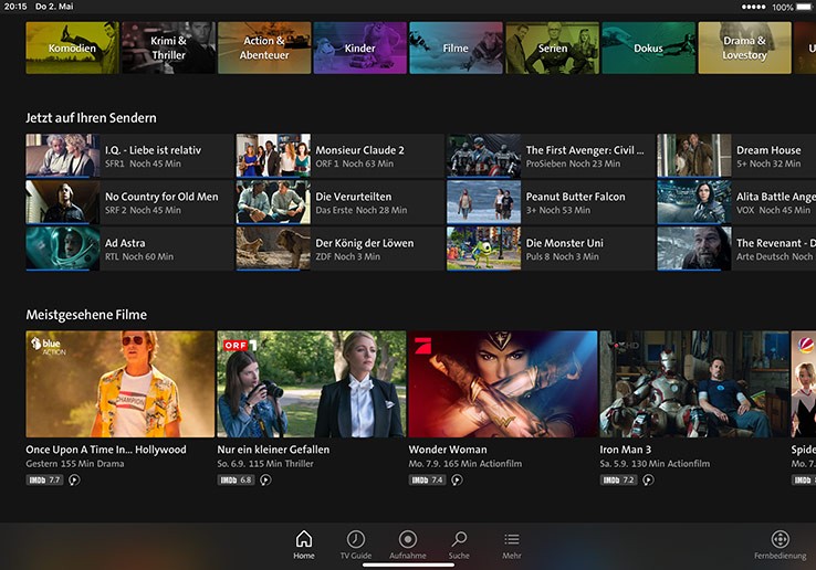 blue TV App (ehemals TV Air) auf PC, Tablet und Handy