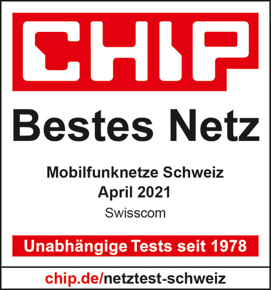 Testsieger 2021 Chip Mobilfunknetz Schweiz