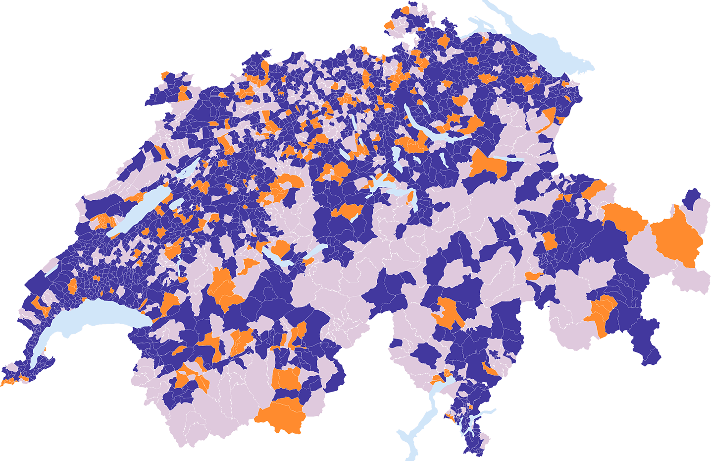 Karte der Schweiz