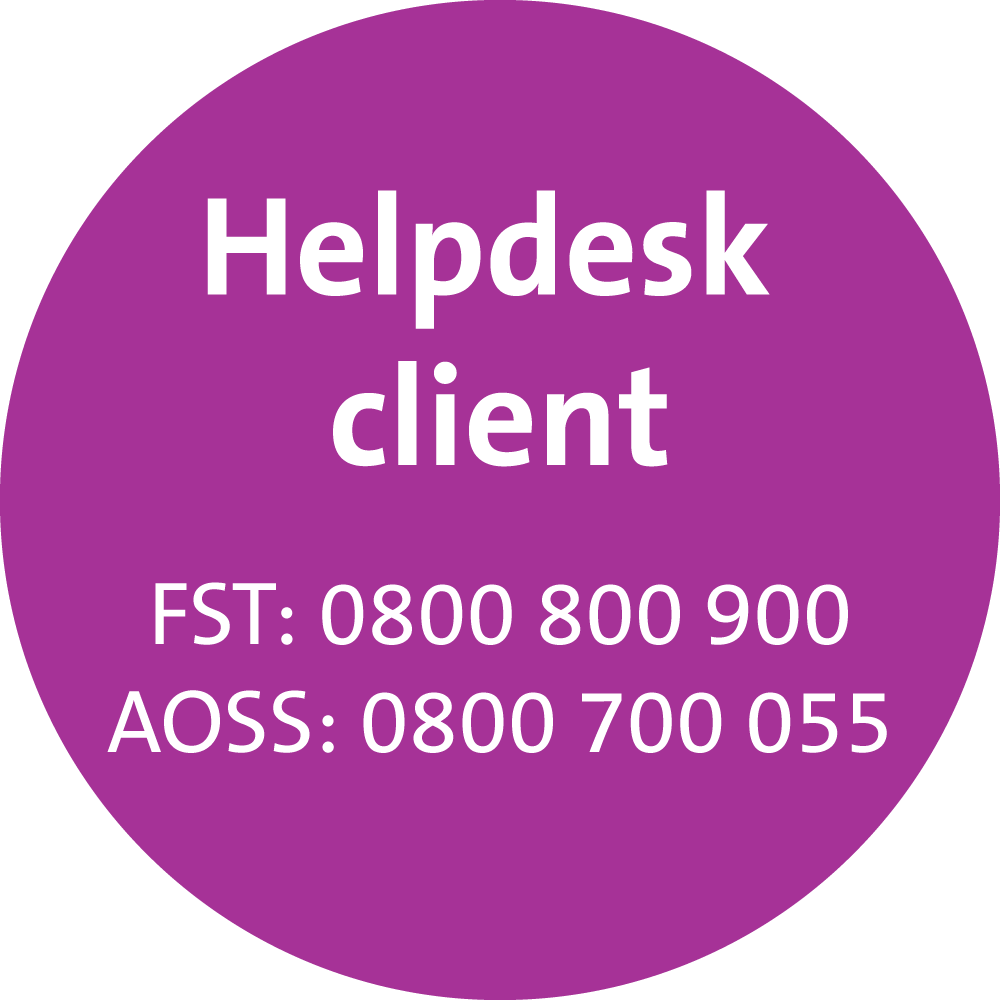 Helpdesk Client FST: 0800 800 900 AOSS: 0800 700 055
