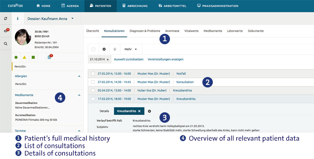 curaMED - practice software for doctors | Swisscom