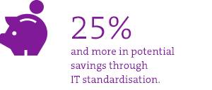 Cost savings thanks to IT standardisation