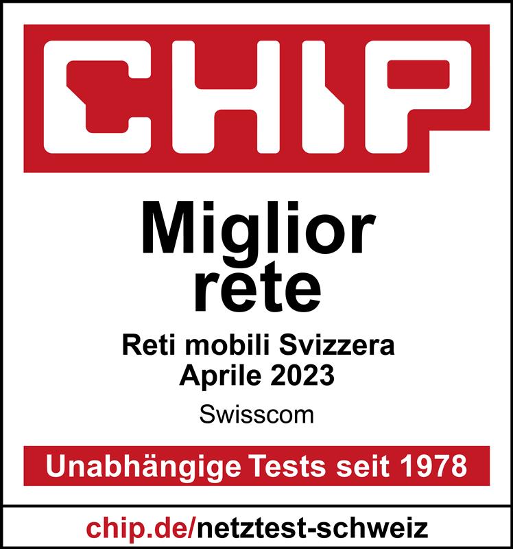 Primo posto nel test 2022 Reti mobili svizzere Chip