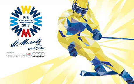 St.Moritz graphic with person skiing