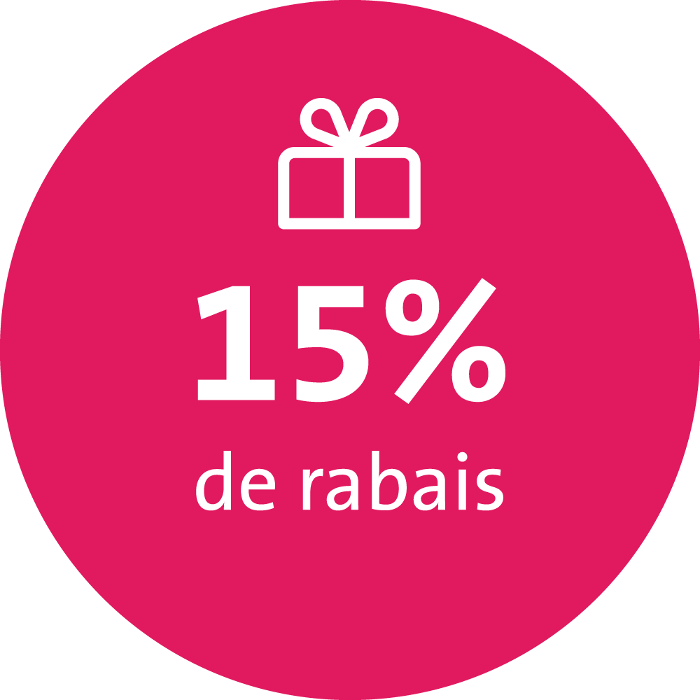 15% de rabais