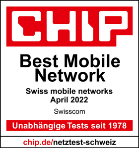 Winner 2022 Chip best mobile network Switzerland