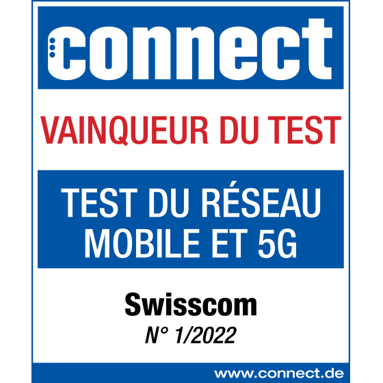 Vainqueur du test 2022 CHIP réseaux mobiles Suisse