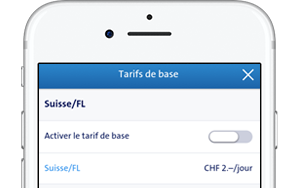 Vous trouverez les paramètres des tarifs de base dans le Cockpit, sous Menu > Tarifs de base Vous trouverez les paramètres des tarifs de base dans le Cockpit, sous Menu > Tarifs de base