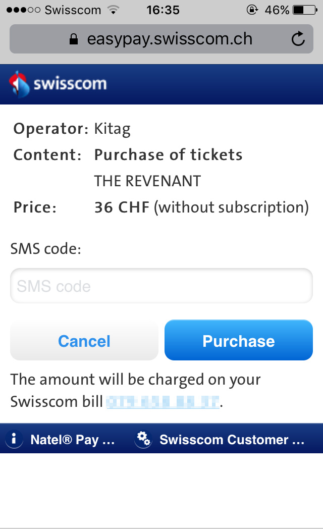 Swisscom Natel Pay