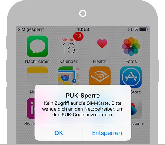 Gerät oder SIM entsperren - Hilfe | Swisscom